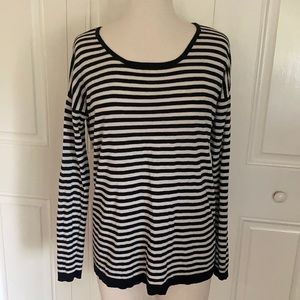 Joie Cashmere Blend Scoop Neck Striped Sweater